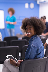 Image showing Portrait informal African American business woman