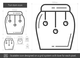 Image showing Tom tom line icon.