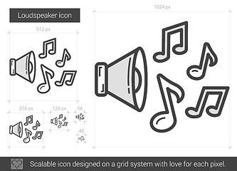 Image showing Loudspeaker line icon.