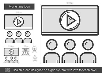 Image showing Movie time line icon.