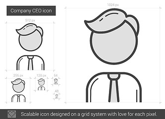 Image showing Company CEO line icon.