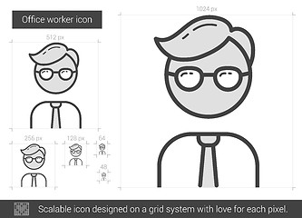 Image showing Office worker line icon.