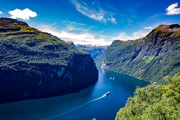 Image showing Geiranger fjord, Norway.