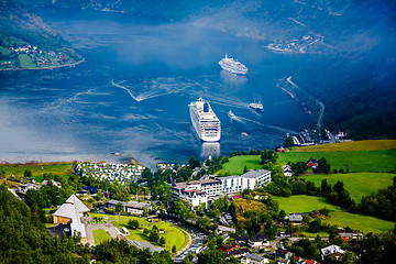 Image showing Geiranger fjord, Norway.