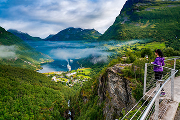 Image showing Geiranger fjord, Norway.