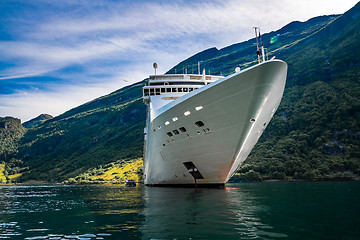 Image showing Cruise Liners On Geiranger fjord, Norway