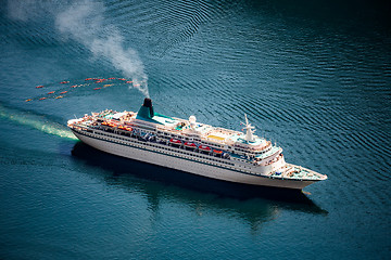 Image showing Cruise Liners On Geiranger fjord, Norway