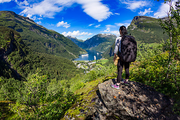 Image showing Geiranger fjord, Norway.