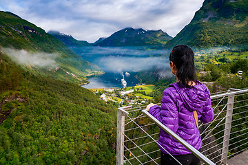 Image showing Geiranger fjord, Norway.