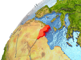 Image showing Tunisia on Earth