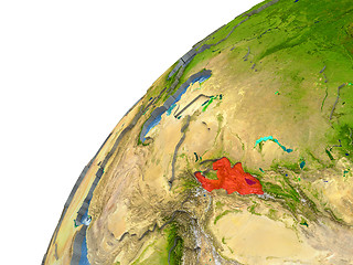 Image showing Kyrgyzstan on Earth