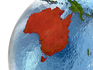 Image showing Australia on Earth