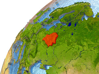 Image showing Belarus on Earth