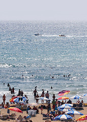 Image showing Hot sunny day at the beach,Malta