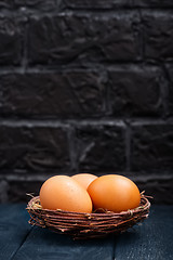 Image showing raw chicken eggs