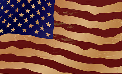 Image showing old us ripple flag