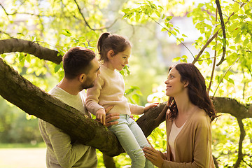 Image showing happy family in summer park having fun