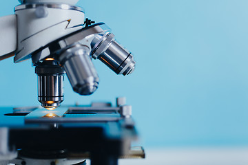 Image showing Laboratory Microscope with multiple lenses.