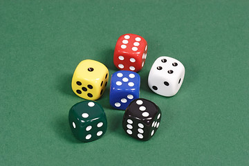 Image showing Colorful dices