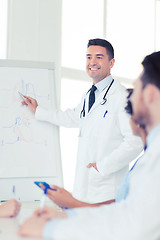 Image showing group of doctors on presentation at hospital