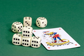 Image showing Dice with Joker