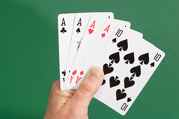Image showing Four aces