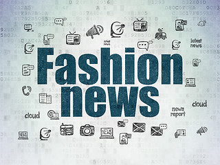 Image showing News concept: Fashion News on Digital Data Paper background