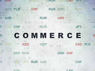 Image showing Finance concept: Commerce on Digital Data Paper background