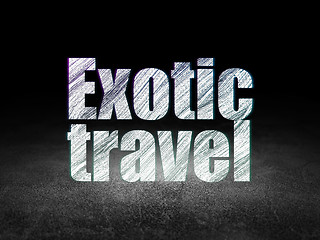 Image showing Travel concept: Exotic Travel in grunge dark room