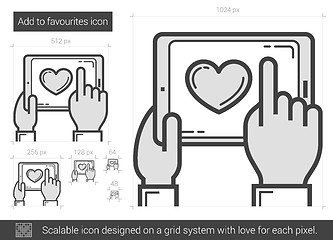 Image showing Add to favourites line icon.