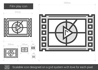 Image showing Film play line icon.