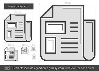 Image showing Newspaper line icon.