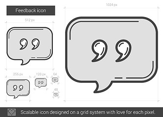 Image showing Feedback line icon.