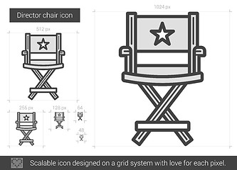 Image showing Director chair line icon.