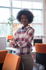 Image showing Portrait of a young black  casual business woman