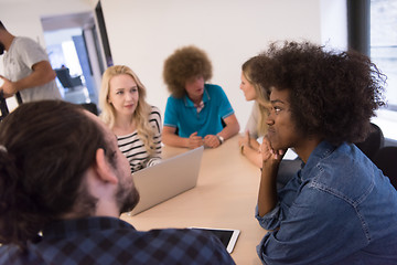 Image showing Multiethnic startup business team on meeting