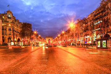 Image showing Festive Champs Elysees