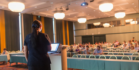 Image showing Speaker at Business Conference and Presentation.