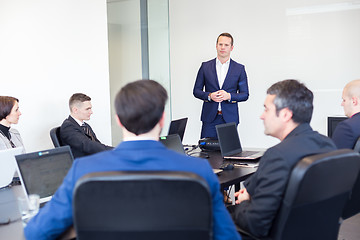 Image showing Corporate business team office meeting.