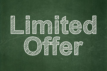 Image showing Business concept: Limited Offer on chalkboard background