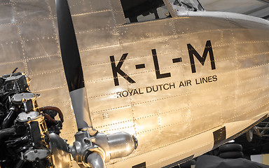 Image showing LELYSTAD, THE NETHERLANDS - JUNE 9; Vintage logo of the dutch KL