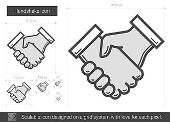 Image showing Handshake line icon.