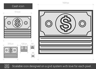 Image showing Cash line icon.