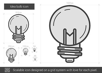 Image showing Idea bulb line icon.