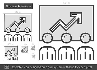 Image showing Business team line icon.