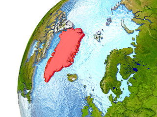 Image showing Greenland on Earth