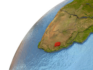 Image showing Lesotho on Earth