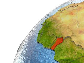 Image showing Benin on Earth