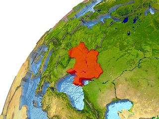 Image showing Ukraine on Earth