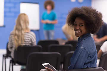 Image showing Portrait informal African American business woman